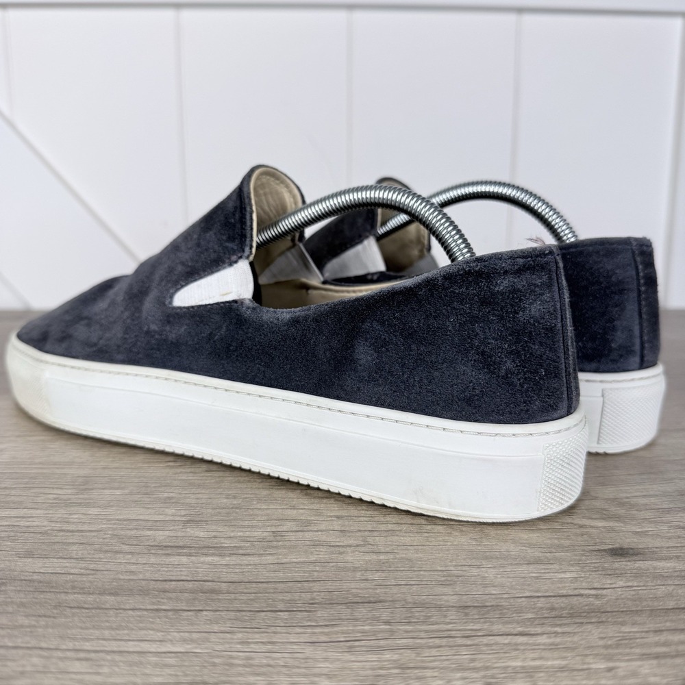 Opie Way Indigo Blue Suede Lo Top Slip On Sneakers Mens Size 10 Handmade In USA - Picture 5 of 9